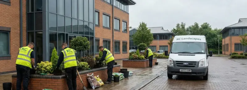 Commercial planting in Widnes, Cheshire