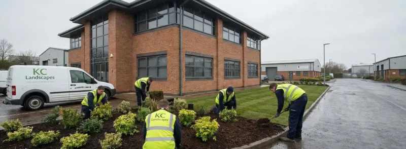 Commercial soft landscaping in Runcorn