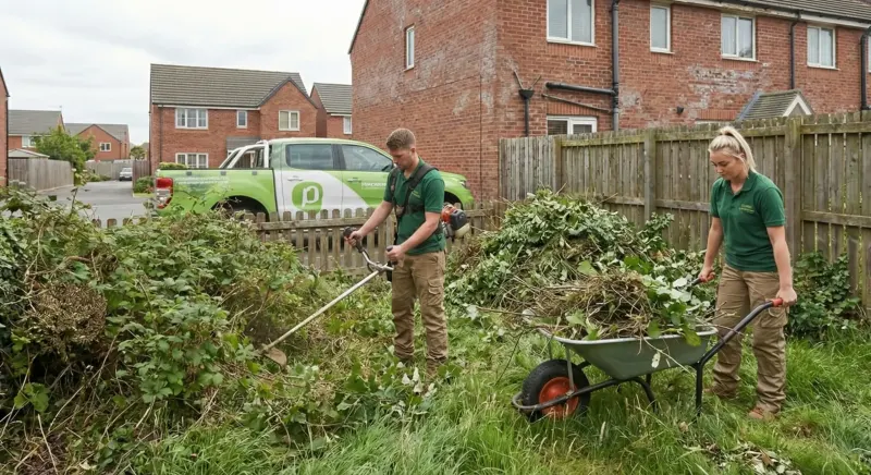Garden clearance in Widnes, Cheshire