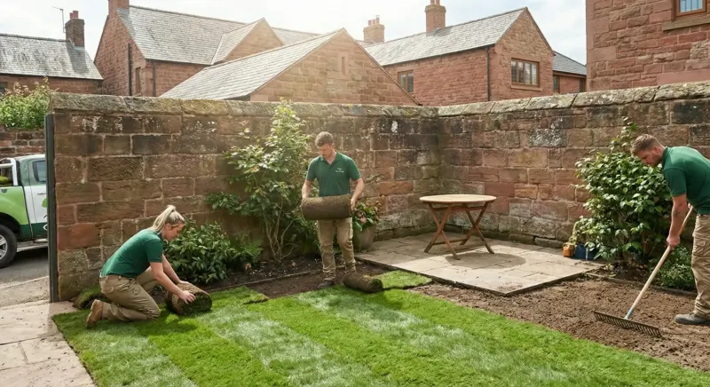 Lawn installation in Cheshire