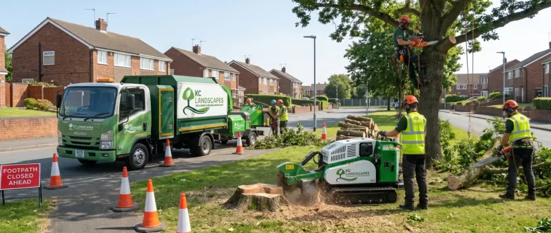 Tree removal in Widnes by KC Landscapes