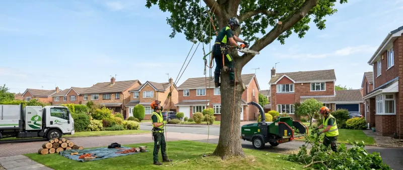 Residential tree trimming in Warrington
